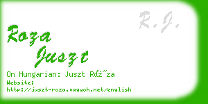 roza juszt business card